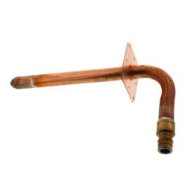 1/2in Expansion PEX Brass x 1/2in Copper Stub Elbow, 4in W x 8in L