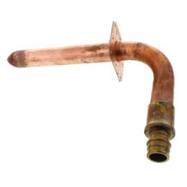 3/4in Expansion PEX Brass x 3/4in Copper Stub Elbow, 6in x 8in Size