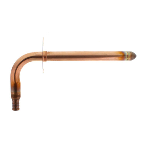 1/2in PowerPEX Copper Stub Out Elbow with Ear, 3-1/2in x 8in Size