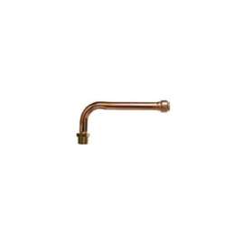 1/2in Male Swivel Copper Tub/Shower Elbow, 6in x 3-1/2in Size
