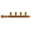 3/4in Closed Copper Manifold with 1/2in Push-Fit 4 Outlets