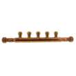 3/4in Open Copper Manifold with 1/2in Push-Fit 5 Outlets