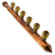 3/4in Closed Copper Manifold with 1/2in Push-Fit 6 Outlets