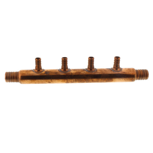 1in PEX Crimp 1in PEX Crimp Copper Manifold with 1/2in PEX 4 Outlets
