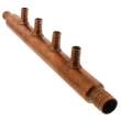 3/4in x 1in PEX Crimp Copper Manifold with 1/2in PEX 4 Outlets