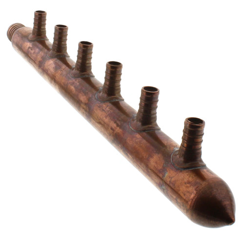 1in PEX Crimp x Spin Closed Trunk, 1/2in PEX 6 Outlets