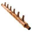 3/4in PEX Crimp x 1in PEX Crimp Copper Manifold with 1/2in PEX 6 Outlets