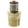 3/8in PEX Press x 1/2in Male NPT Lead Free Bronze Adapter with Attached Sleeve