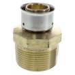 1in PEX Press x 1-1/4in Male NPT Zero Lead Bronze Adapter with Attached Sleeve