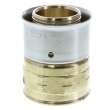 3/4in PEX Press x 1/2in Female NPT Zero Lead Bronze Adapter with Attached Sleeve