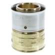 1in PEX Press x 3/4in Female NPT Zero Lead Bronze Adapter with Attached Sleeve