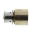 1/2in PEX Press x 3/4in Copper Pipe Lead Free Bronze Adapter with Attached Sleeve