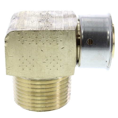 1in PEX Press x 1in Male NPT Elbow with Attached Sleeve