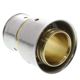 3/4in x 1in PEX Press Zero Lead Bronze Coupling with Attached Sleeve
