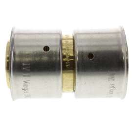 1-1/4in PEX Press Zero Lead Bronze Coupling with Attached Sleeve