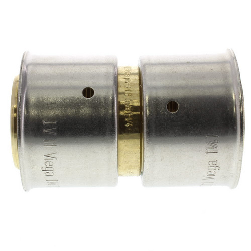 1-1/4in PEX Press Zero Lead Bronze Coupling with Attached Sleeve