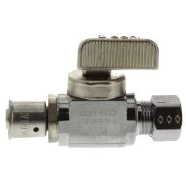3/8in PEX Press Straight Stop Valve