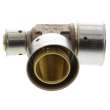 1in x 1/2in x 1in PEX Press Zero Lead Bronze Reducing Tee with Attached Sleeve