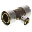 1in x 1in x 1/2in PEX Press Zero Lead Bronze Reducing Tee with Attached Sleeve
