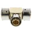 1-1/2in x 1-1/2in x 1-1/4in PEX Press Zero Lead Bronze Reducing Tee with Attached Sleeve