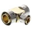 1-1/2in x 1-1/2in x 1-1/4in PEX Press Zero Lead Bronze Reducing Tee with Attached Sleeve