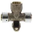 3/4in x 3/4in PEX Press x 1/2in Female NPT Horizontal Fire Sprinkler Tee with Sleeve