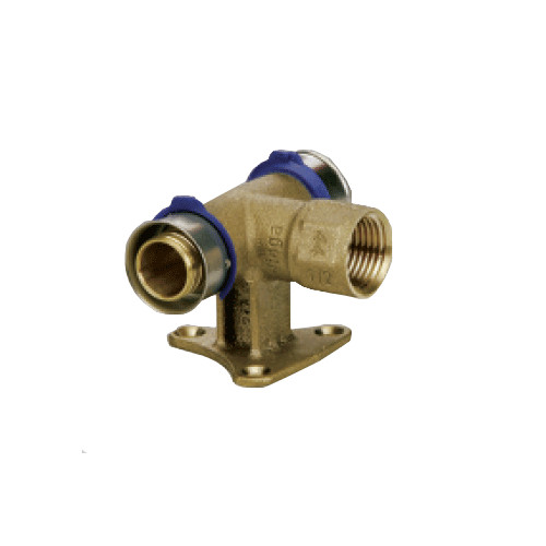 3/4in x 3/4in PEX Press x 1/2in Female NPT Vertical Fire Sprinkler Tee with Sleeve