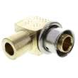 1/2in PEX Press x 1/2in Zero Lead Bronze Copper Fitting Elbow with Attached Sleeve