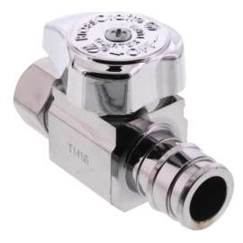 1/2 in. Nom Cold Expansion Barb x 3/8 in. O.D. Comp Cold Expansion PEX - Straight 1/4 Turn Stop