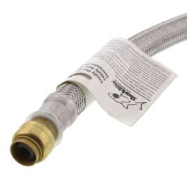 1/2in x 1/2in Lead Free Coupling Hose, 18in Length