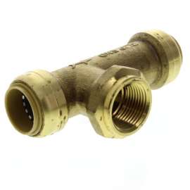 3/4in x 3/4in x 3/4in FNPT Female Center Lead Free Slip Tee