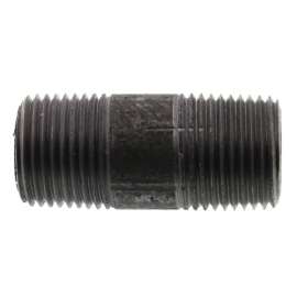 3/8in x 1-1/2in Steel Nipple in Black Coated