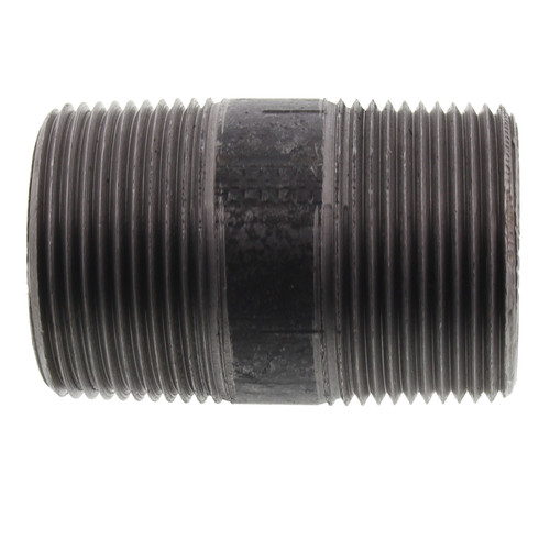 1-1/4in x 2-1/2in Steel Nipple in Black Coated
