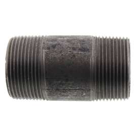 1-1/4in x 3in Steel Nipple in Black Coated