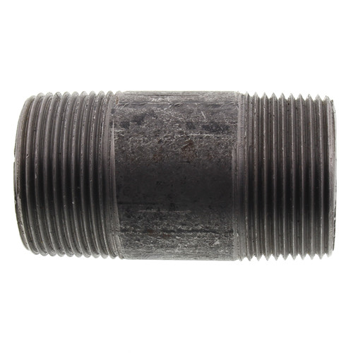 1-1/4in x 3in Steel Nipple in Black Coated