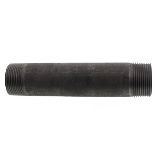 1-1/4in x 7in Steel Nipple in Black Coated