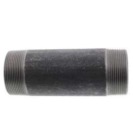 2in x 6in Steel Nipple in Black Coated
