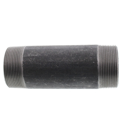 2in x 6in Steel Nipple in Black Coated