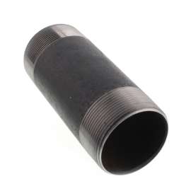 3in x 8in Steel Nipple in Black Coated