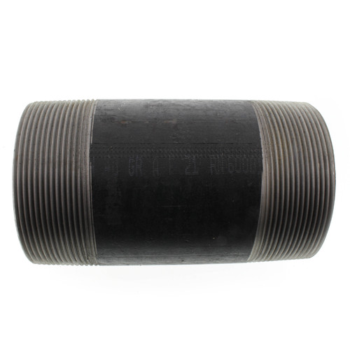 4in x 7-1/2in Steel Nipple in Black Coated