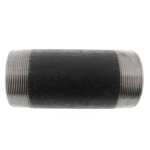 4in x 9-1/2in Steel Nipple in Black Coated