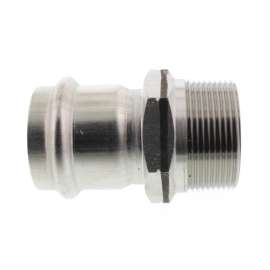 1-1/2in ProPress x MNPT 304 Stainless Male Adapter with FKM Seal