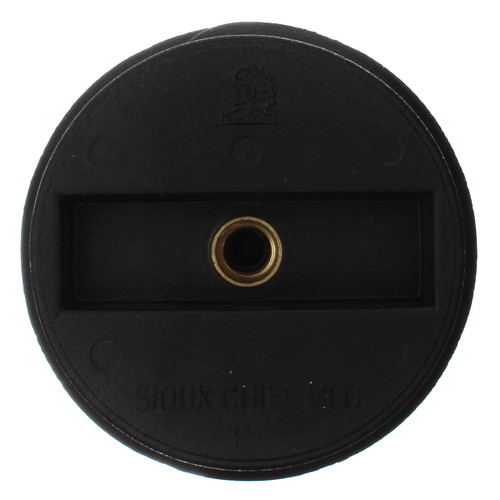 3-1/2in Slotted ABS Flush Plug with Threaded Brass Insert