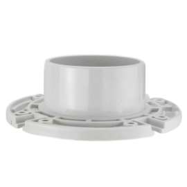 Total Knockout Closet Flange with Plastic Ring, 3in Hub, 4in Inside