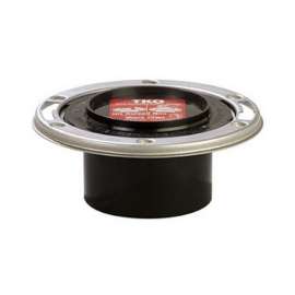 Total Knockout Flush to Floor Closet Flange with Stainless Steel Swivel Ring, 3in Hub, 4in Inside