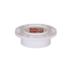 Total Knockout Flush to Floor Closet Flange with One-Piece Plastic Ring
