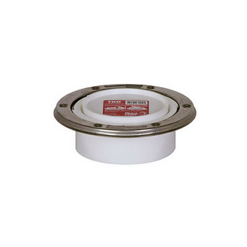 Total Knockout Flush to Floor Closet Flange with Stainless Steel Swivel Ring