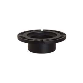 Flush to Floor Open Closet Flange with One-Piece Plastic Ring, 3in Hub, 4in Inside