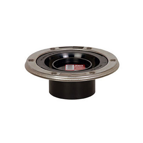 Total Knockout Closet Flange with Stainless Steel Swivel Ring, 3in Spigot