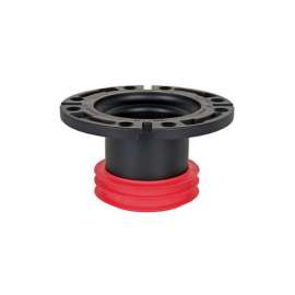 Push-Tite Closet Flange with Plastic Ring and 4in Tailpiece, 4in Inside